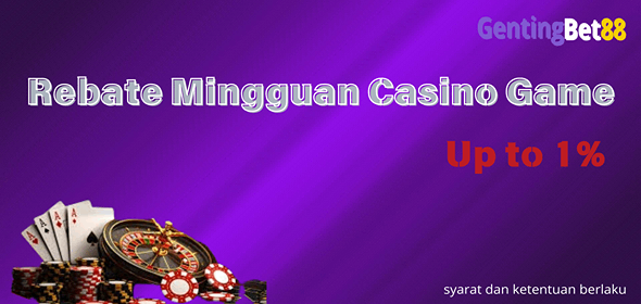 Bonus Rollingan  All Casino Game  Up to 1%